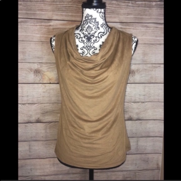 Worthington cowl neck blouse brown medium - Picture 2 of 7